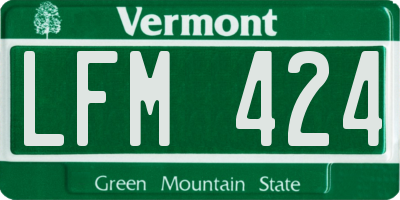VT license plate LFM424