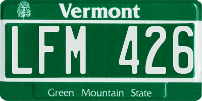 VT license plate LFM426