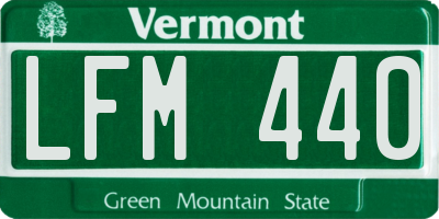 VT license plate LFM440