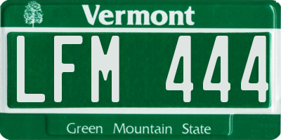 VT license plate LFM444