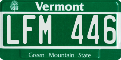VT license plate LFM446