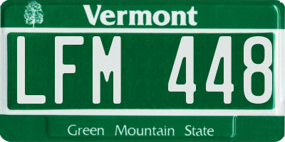 VT license plate LFM448