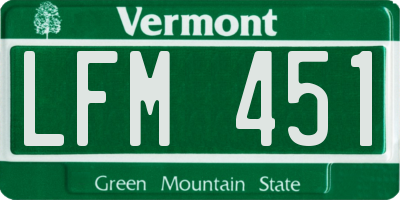 VT license plate LFM451
