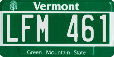 VT license plate LFM461