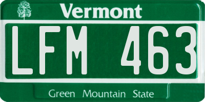 VT license plate LFM463