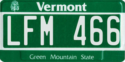 VT license plate LFM466