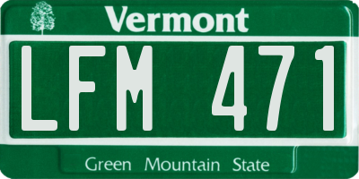 VT license plate LFM471