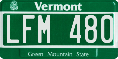 VT license plate LFM480