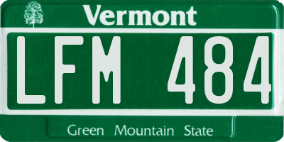 VT license plate LFM484