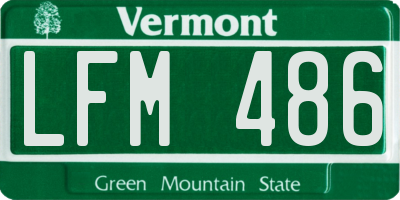 VT license plate LFM486