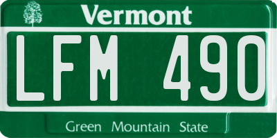 VT license plate LFM490