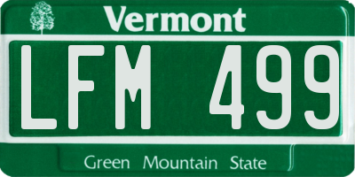 VT license plate LFM499