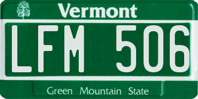 VT license plate LFM506
