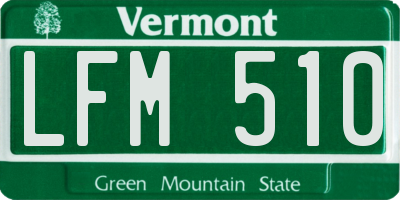 VT license plate LFM510