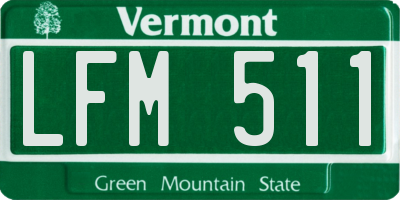 VT license plate LFM511