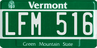 VT license plate LFM516