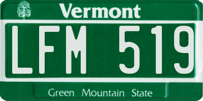 VT license plate LFM519
