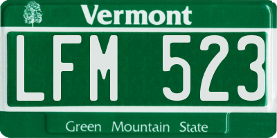VT license plate LFM523
