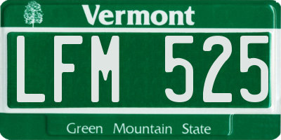 VT license plate LFM525