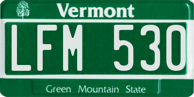 VT license plate LFM530