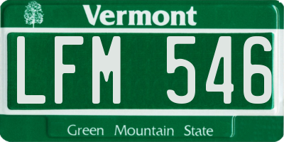 VT license plate LFM546