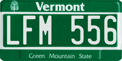 VT license plate LFM556