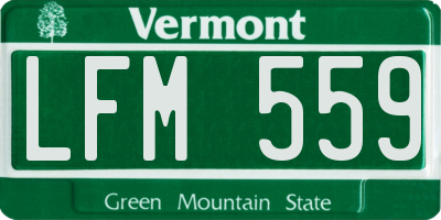 VT license plate LFM559