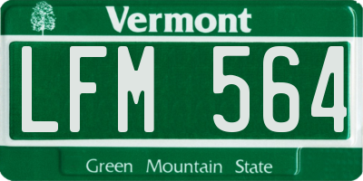 VT license plate LFM564