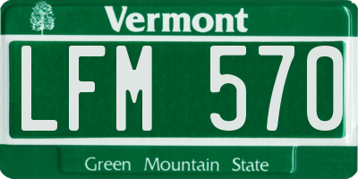 VT license plate LFM570