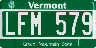 VT license plate LFM579