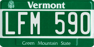 VT license plate LFM590