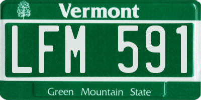 VT license plate LFM591