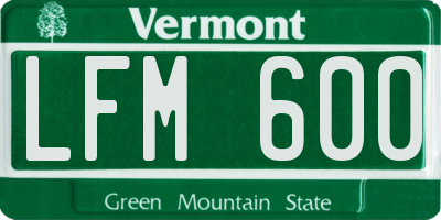 VT license plate LFM600