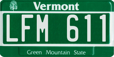 VT license plate LFM611