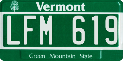 VT license plate LFM619