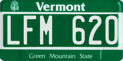 VT license plate LFM620