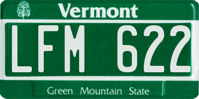 VT license plate LFM622