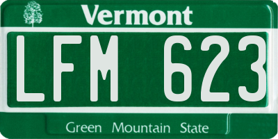 VT license plate LFM623