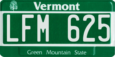 VT license plate LFM625