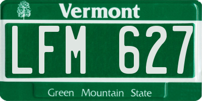 VT license plate LFM627