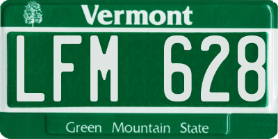 VT license plate LFM628