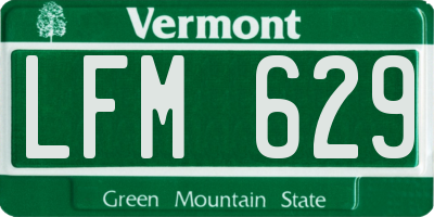 VT license plate LFM629