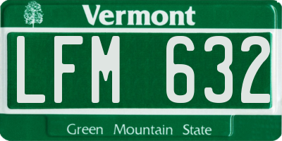 VT license plate LFM632