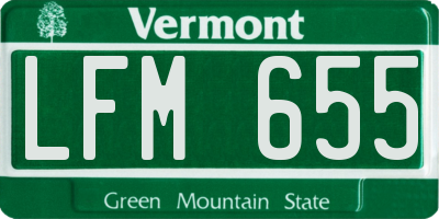 VT license plate LFM655