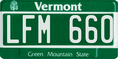 VT license plate LFM660
