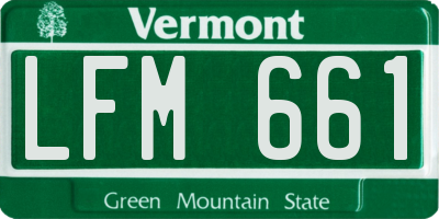 VT license plate LFM661