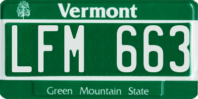 VT license plate LFM663