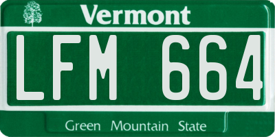 VT license plate LFM664