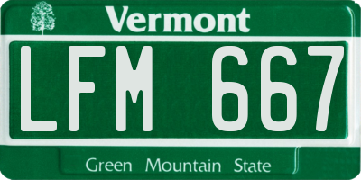 VT license plate LFM667