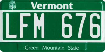 VT license plate LFM676
